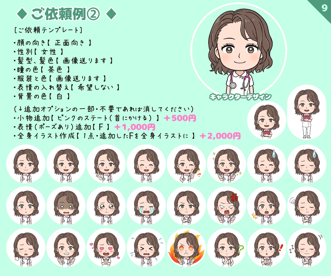 欲しい表情バッチリ揃う♪セットイラストお描きします 思い描いた理想を形に(๑˃̵ᴗ˂̵)GIFアニメ始めました イメージ9