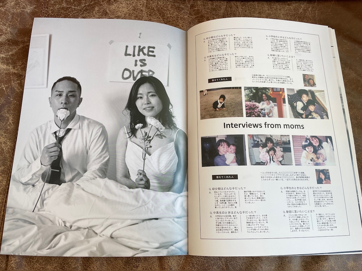 拍手喝采！結婚式の【雑誌風 席次表】作れます 誰も見たことのないBRUTUS風プロフィールブック イメージ8