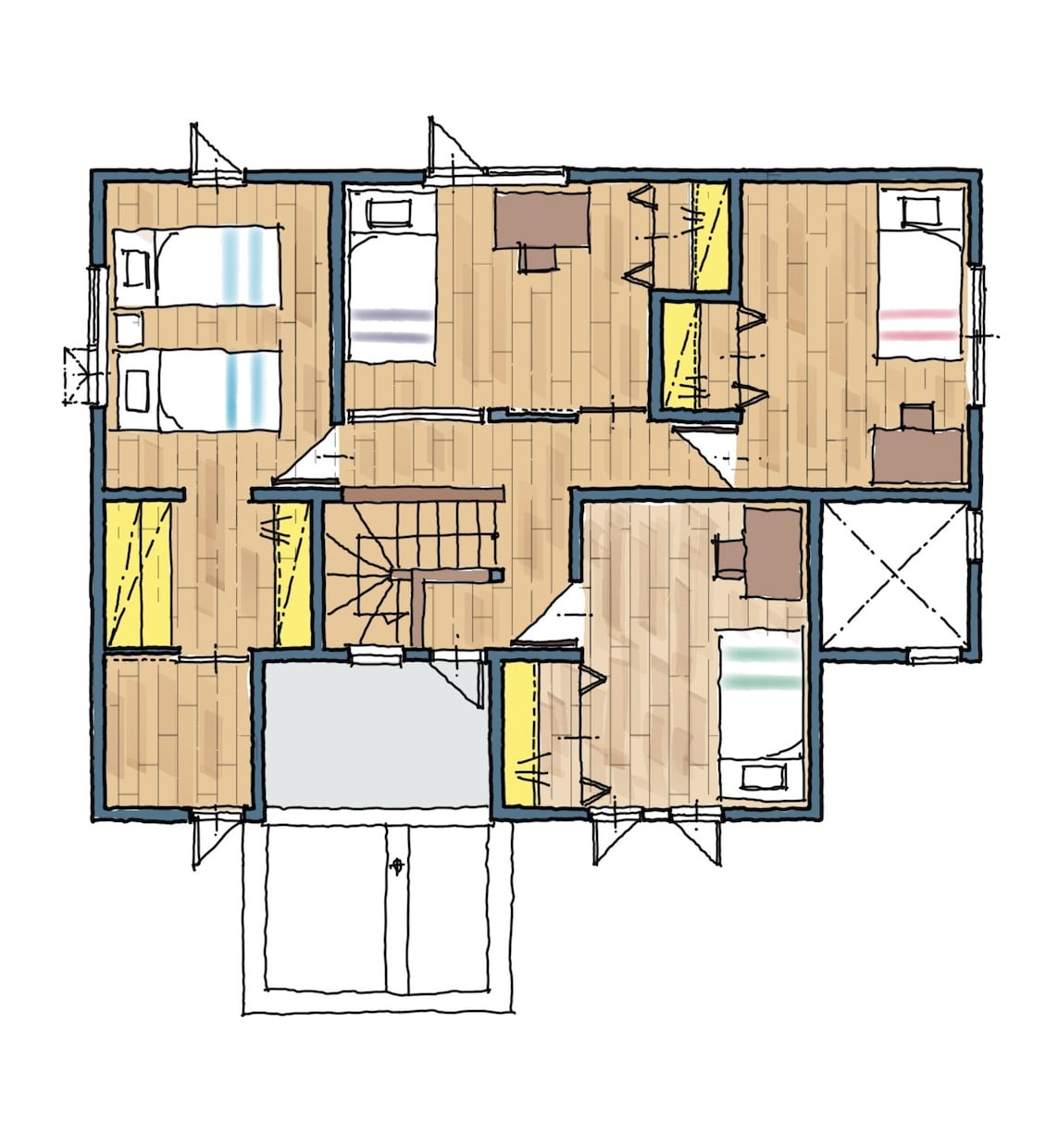 現役1級建築士が間取りを手書きで書きます 温かみのある優しい間取り図を、広告、マイソク、記念にどうぞ イメージ3