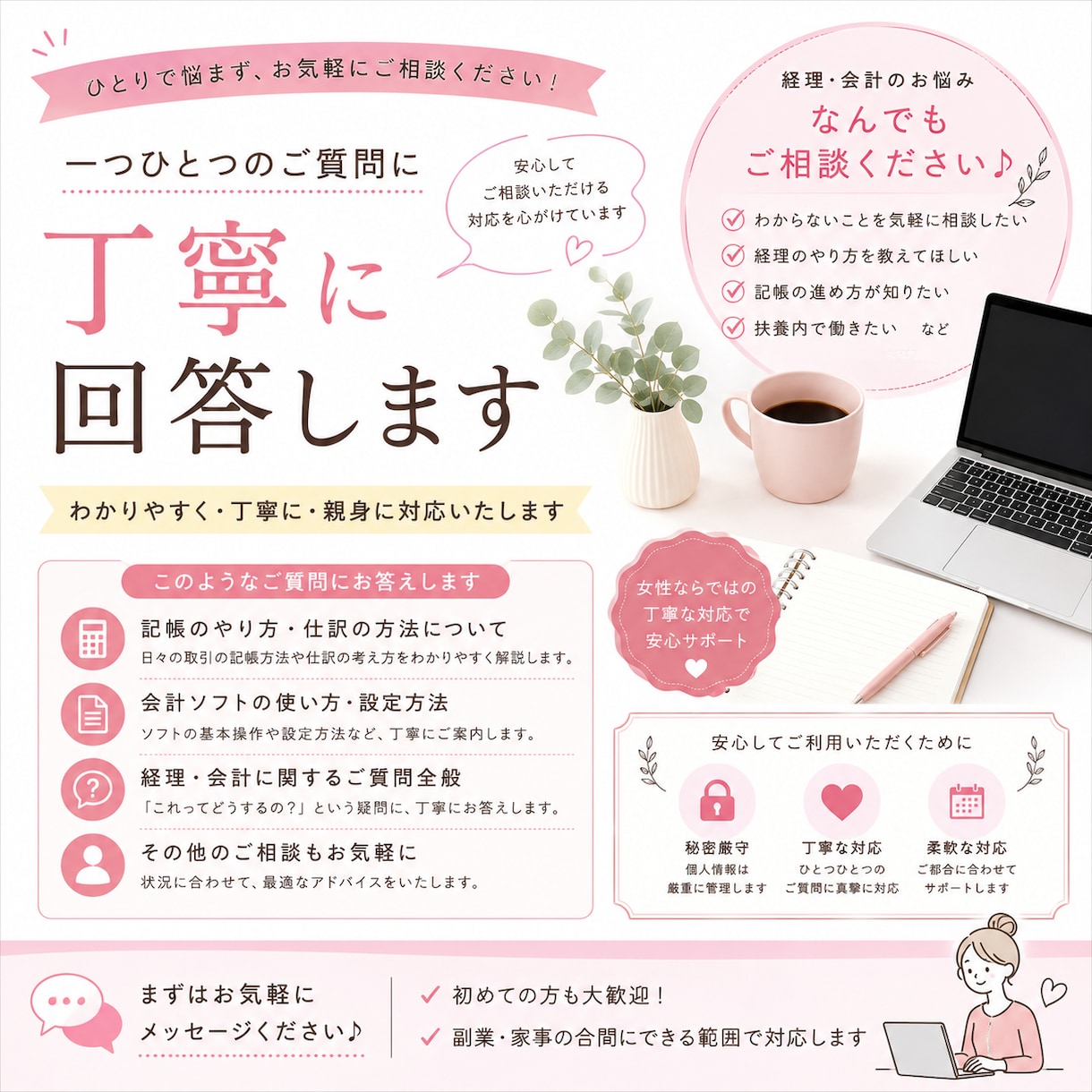 月次記帳・仕訳入力を丁寧に代行します 会計事務所実務経験あり｜各種会計ソフト対応｜記帳代行 イメージ1