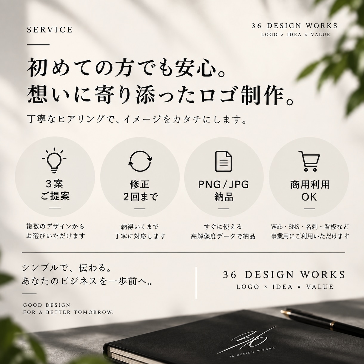 想いをカタチにするロゴをデザインします シンプルで長く愛されるロゴをご提案します イメージ2