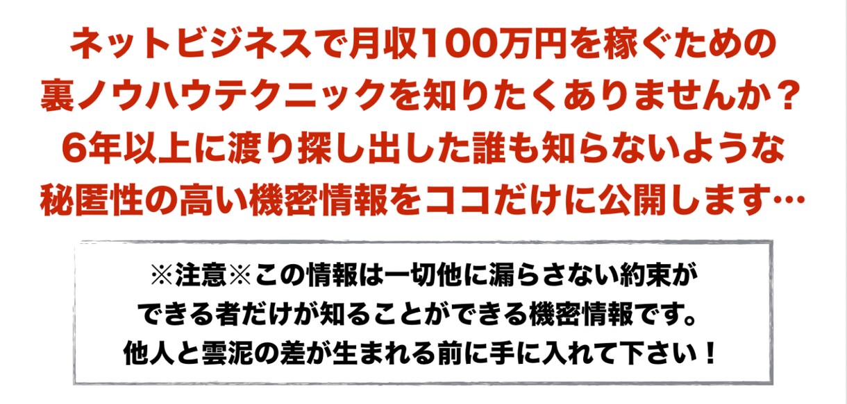 ネットビジネス裏ノウハウテクニック2提供します 2000日以上かけて集めた裏ノウハウテクニックを公開します！ イメージ2
