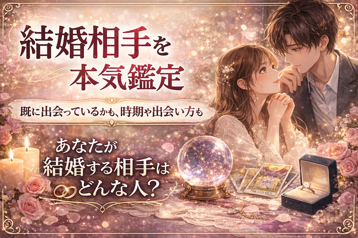 24時間以内回答〜タロット1枚引き恋愛鑑定します もう出会ってる？結婚する相手は誰？時期や出会い方まで本気鑑定 イメージ1