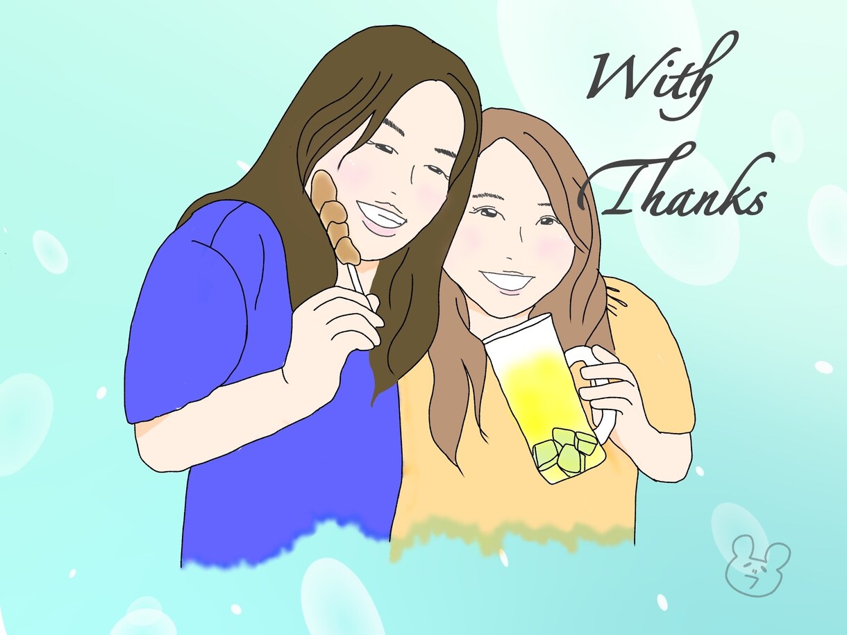 写真を『言葉入りの優しいイラスト』にします 1枚に想いも込めて。写真を“記憶に残るイラスト”へ。 イメージ2
