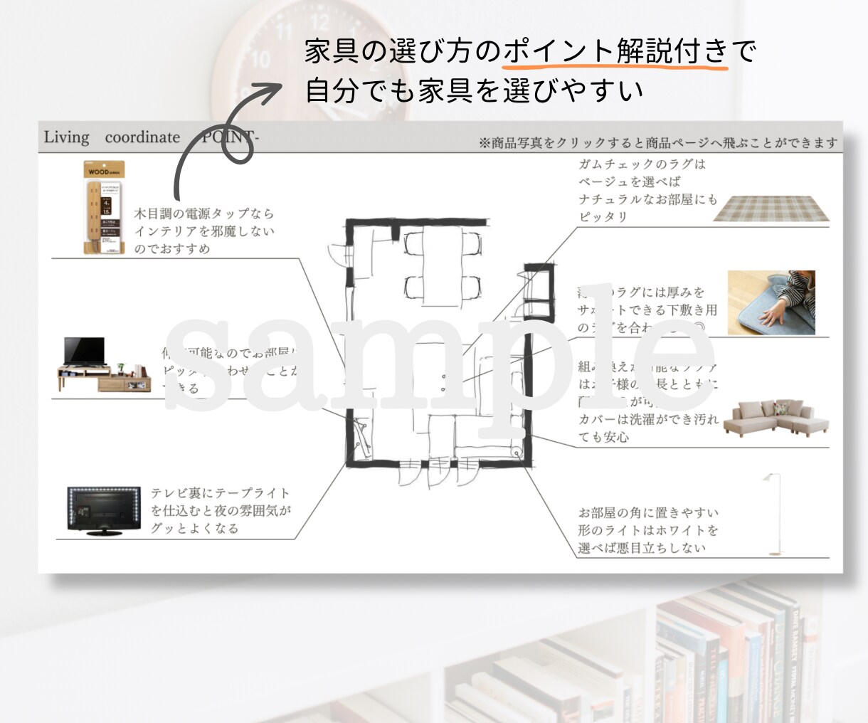 平面図を使って家具の選定・配置アドバイスをします お洒落で使い勝手のいいお部屋をお求めの方へ イメージ4
