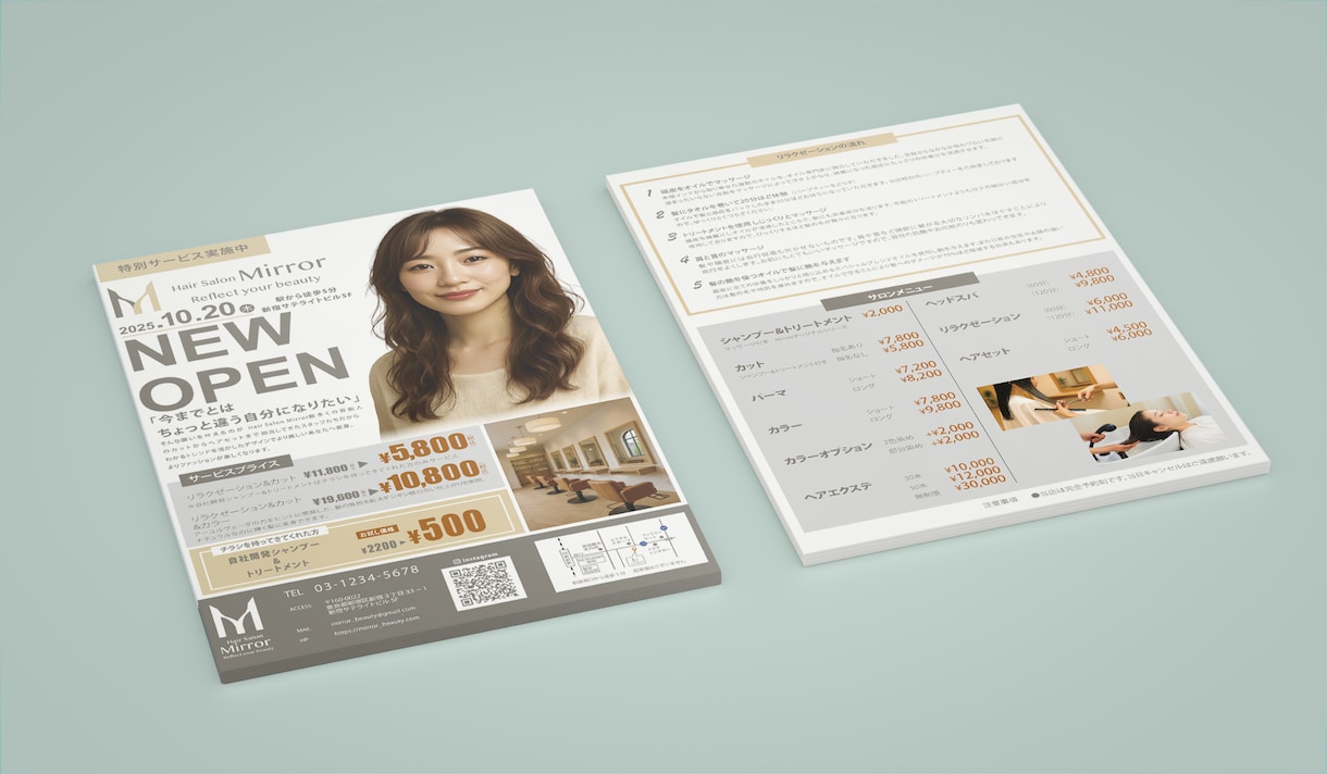 シンプル、オシャレ、魅力的なチラシを作成します あなたの想いに寄り添い、手に取りたくなるチラシに仕上げます！ イメージ2