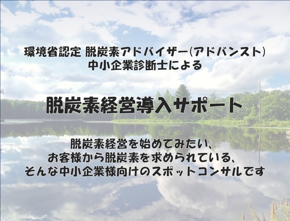 電話で気軽に!脱炭素経営への第一歩、サポートします 環境省認定 脱炭素アドバイザー/中小企業診断士が支援します イメージ1