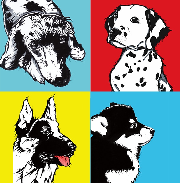 絵具で手書きの愛犬との特別な瞬間を描きます 世界でたった1枚の宝物をアートとして残しませんか？ イメージ1