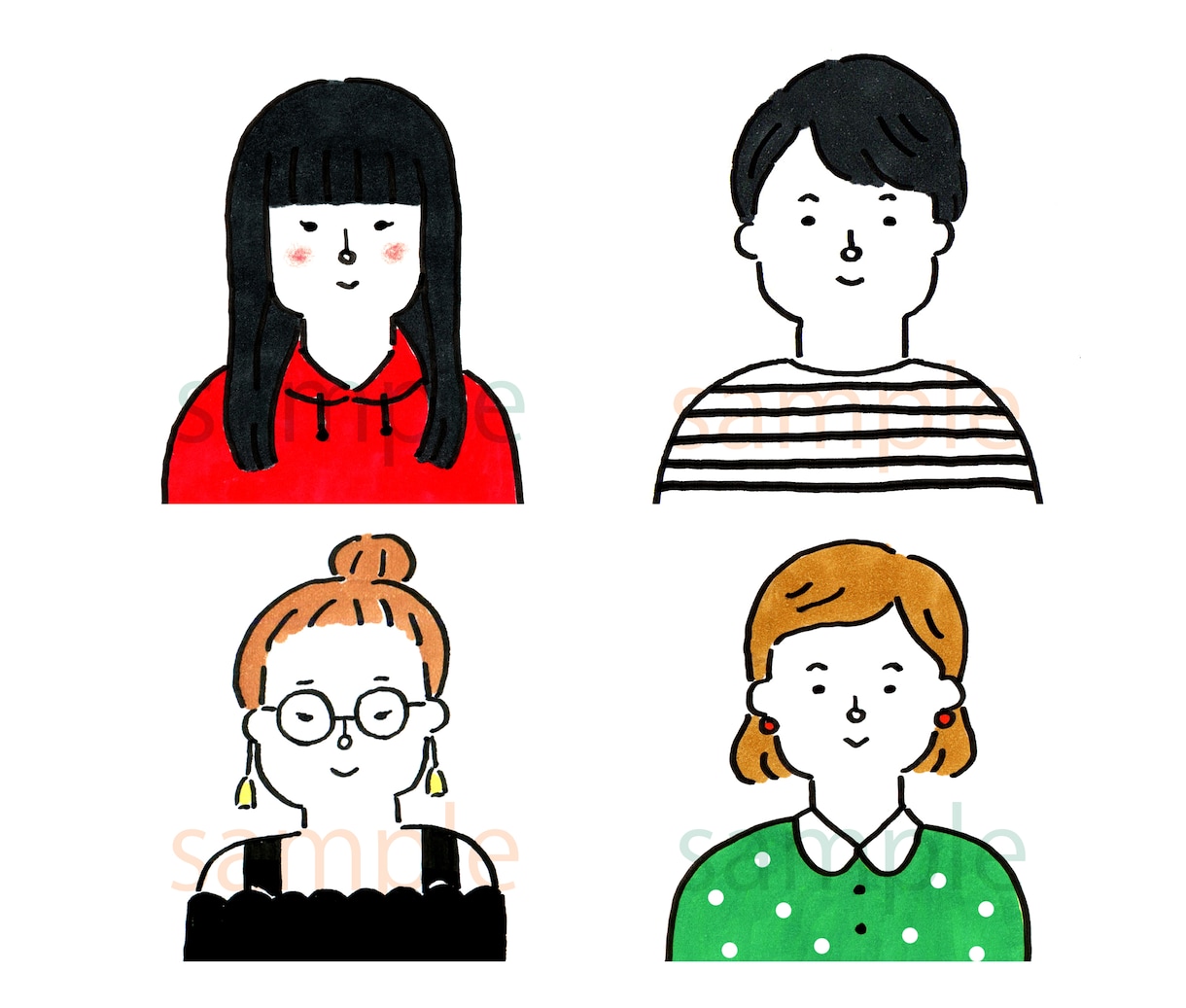 ゆるタッチのアイコン描きます SNSのアイコンなどにぜひ⭐︎ イメージ2