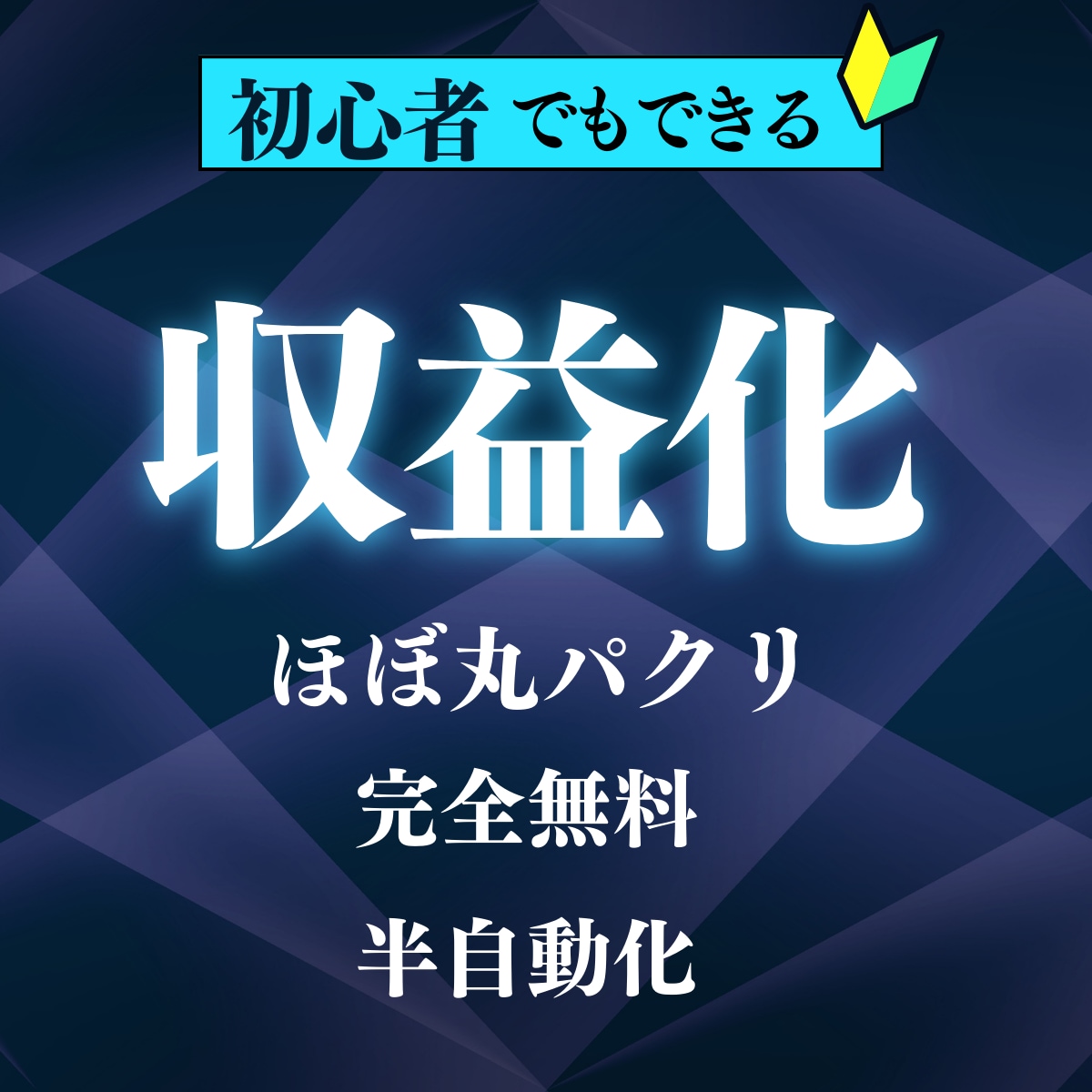 初心者でも簡単に収益化を目指せるノウハウを教えます 作業は少しだけでほぼ丸パクリノウハウ教えます。 イメージ1