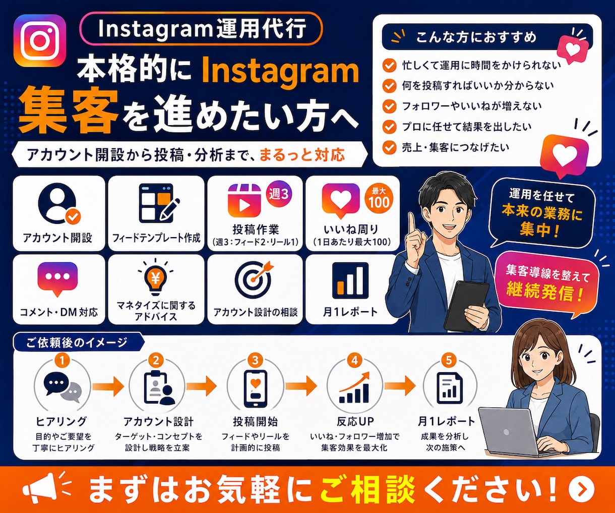 Instagram本気で１ヶ月運用代行します 忙しいあなたに代わってインスタ運用をまるっと代行 イメージ2