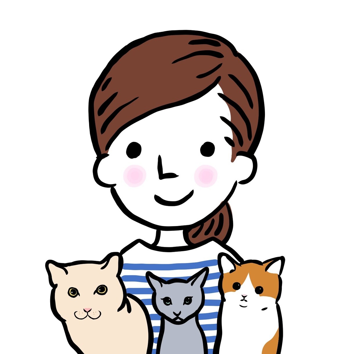 北欧風ほっこりにがおえ描きます 外国の絵本キャラクターのような雰囲気で イメージ6