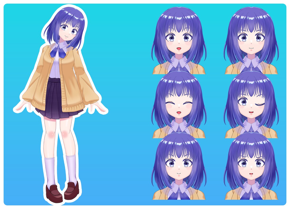 Vtuber・Live2dモデリング作成します キャラデザイン・イラスト作成・モデリング依頼承ってます。 イメージ7