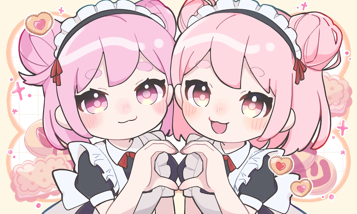 修正無制限！可愛いイラスト描きます MV・歌ってみた・グッズ・ヘッダー・SNS・動画 イメージ1