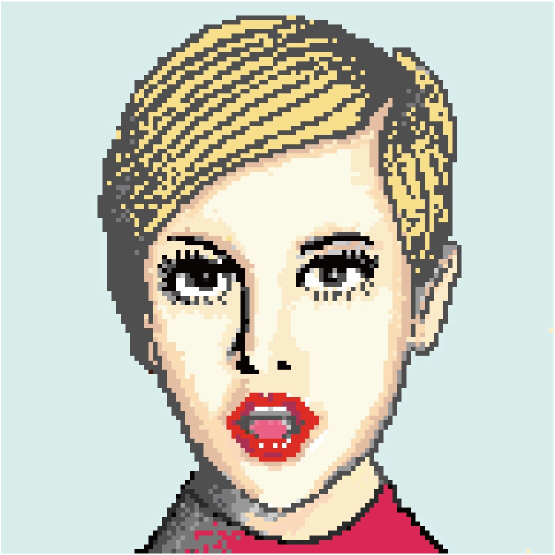 おしゃれなドット絵の似顔絵お描きします アイコンにおすすめ！デジタル感➕手書き感がかわいい！ イメージ3