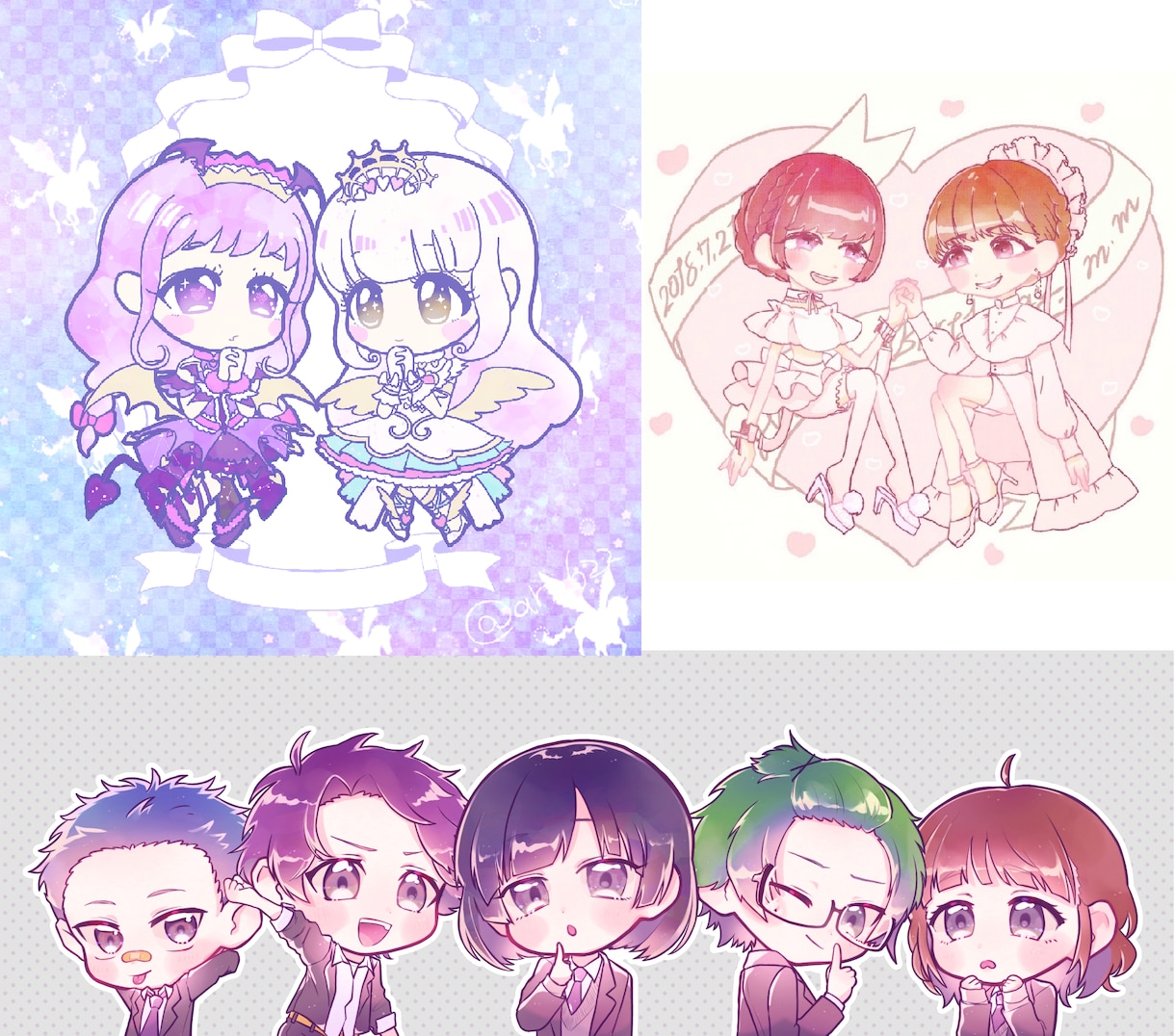 かわいいSDキャラアイコン・イラスト描きます アイコン、ヘッダー、グッズ、動画等にご活用ください♥ イメージ6