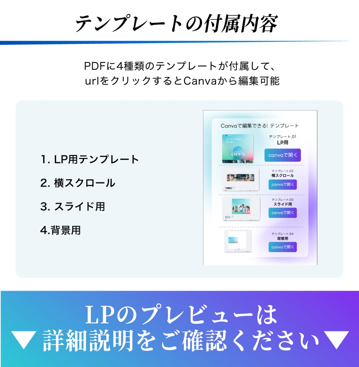 CanvaのLPテンプレートを販売します レスポンシブ対応・自由に編集可能(セミナー用) イメージ3