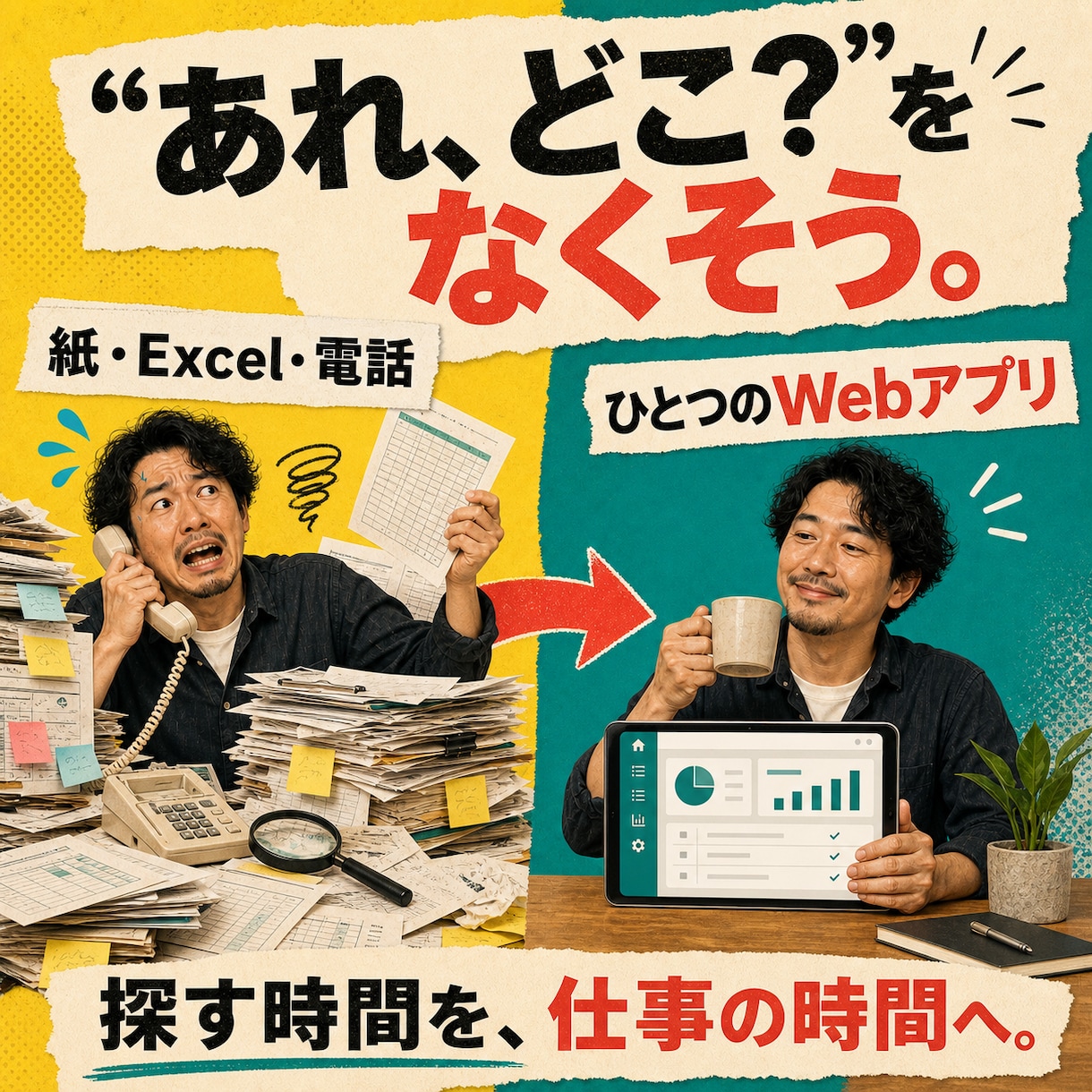 紙・Excel業務を5万円でWebアプリ化します 人が足りないなら、仕組みに働いてもらおう イメージ2