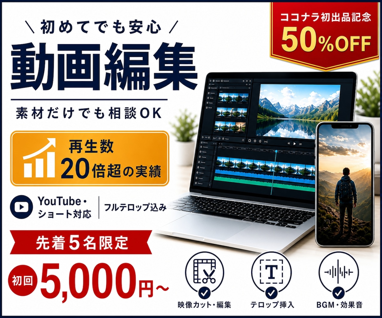 YouTube・ショート動画編集します 初めてでも安心、素材だけでも相談OKです イメージ1
