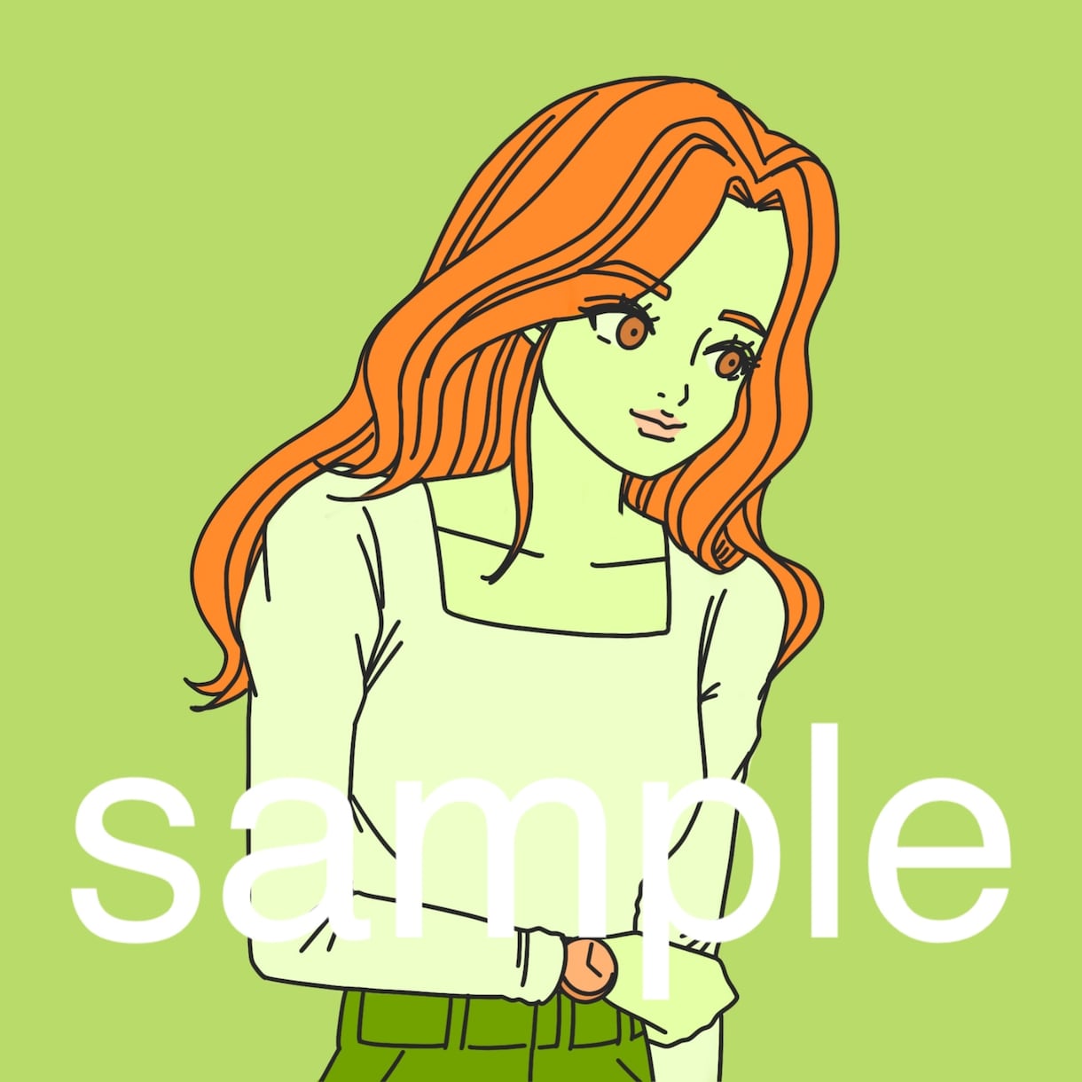 リテイク無制限！おしゃれな雑誌風アイコン描きます 被らない個性派アイコンお任せ下さい【最短１日】【商用可】 イメージ2