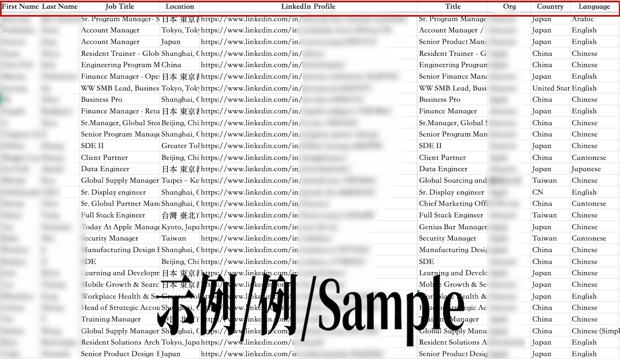 AIでLinkedInの海外リードを発掘します 100%目視検証済みリストで、商談機会を創出 イメージ2