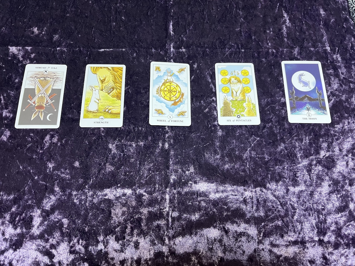 タロット5カード占い★シンプルに鑑定します そのお悩みの現状・課題・障害・結果・影響の5項目をみます イメージ2