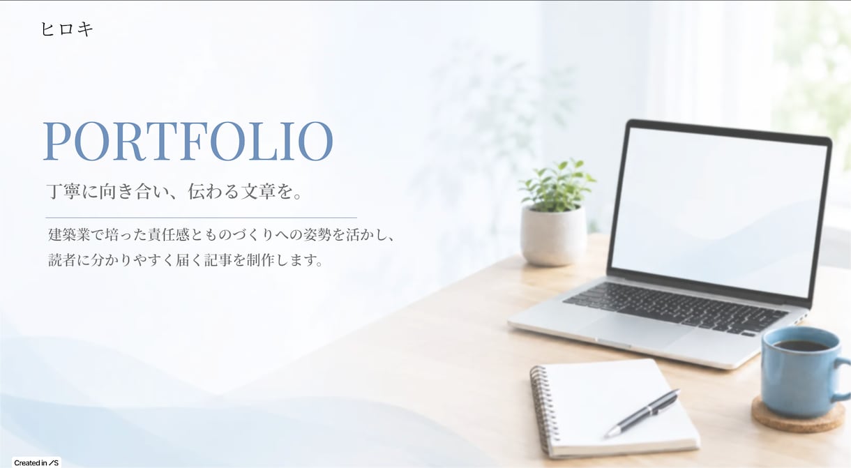 ポートフォリオサイトをライター向けに制作します Googleフォームに答えるだけで完成します イメージ1