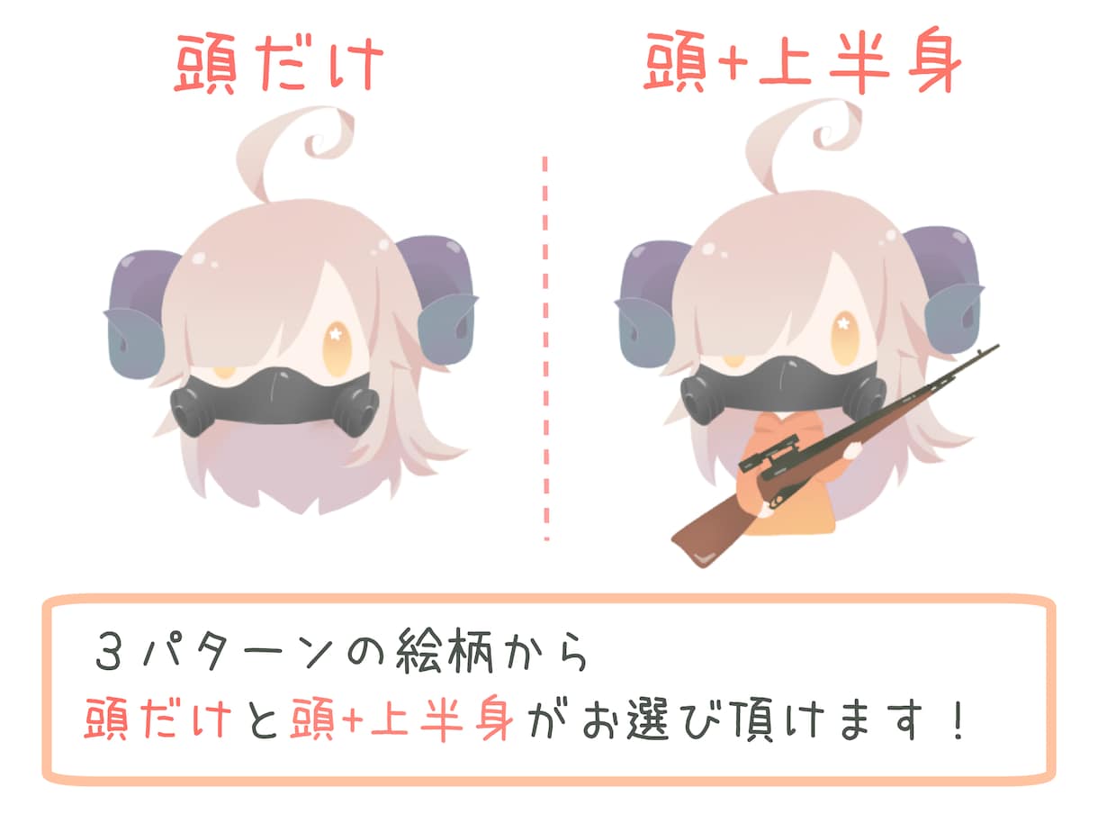 3パターンの絵柄からアイコン制作します スタイリッシュに！可愛いく！ポップに！お描きします♪ イメージ3