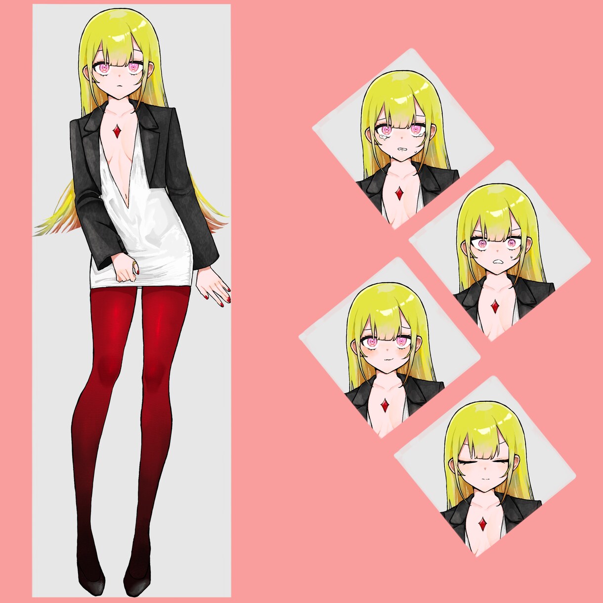 TRPG等ゲーム用立ち絵制作いたします 表情差分や小物差分など対応いたします イメージ1
