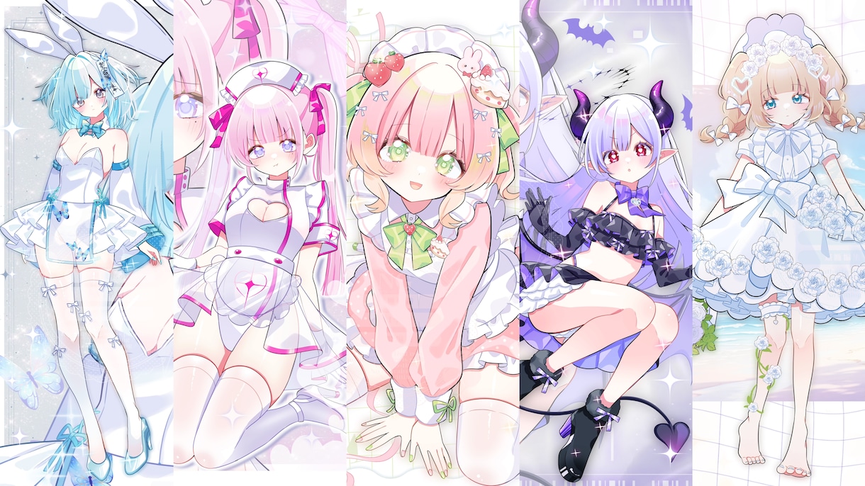 パッと目を惹くキラキラかわいいイラストお描きします ˗ˏˋ企業実績多数！ˎˊ˗|サムネ|返礼品・グッズ|1枚絵| イメージ6