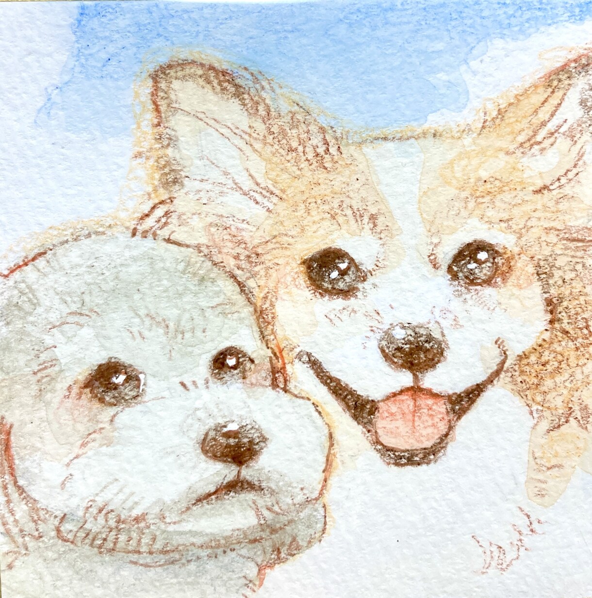 小さいサイズはこちら！かわいい似顔絵お描きします 小さくてかわいいサイズ。送料無料です！ イメージ9