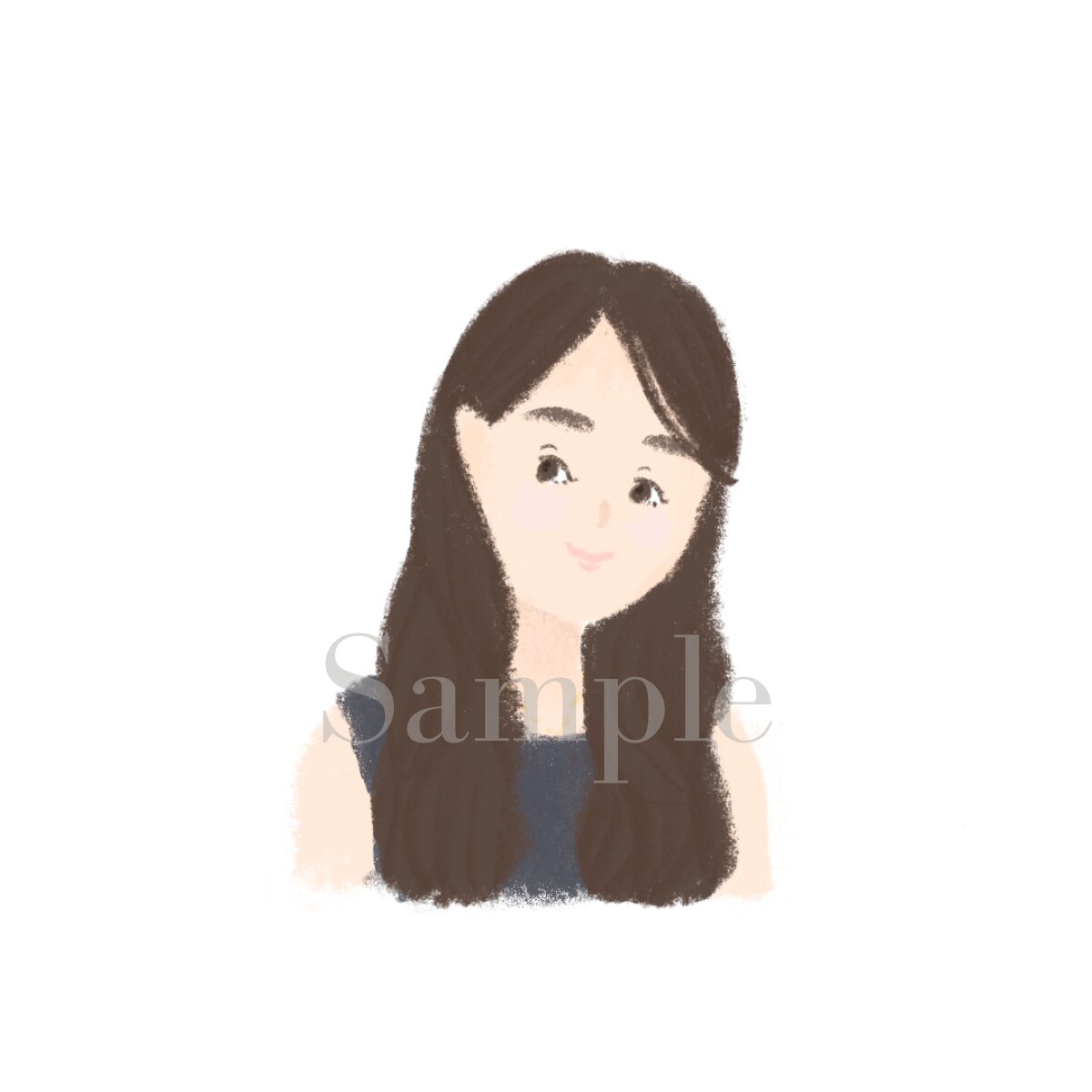 元CAが大人かわいい似顔絵イラストをお描きします SNSアイコン・ブログ・名刺・大切な方へのプレゼントに！ イメージ9