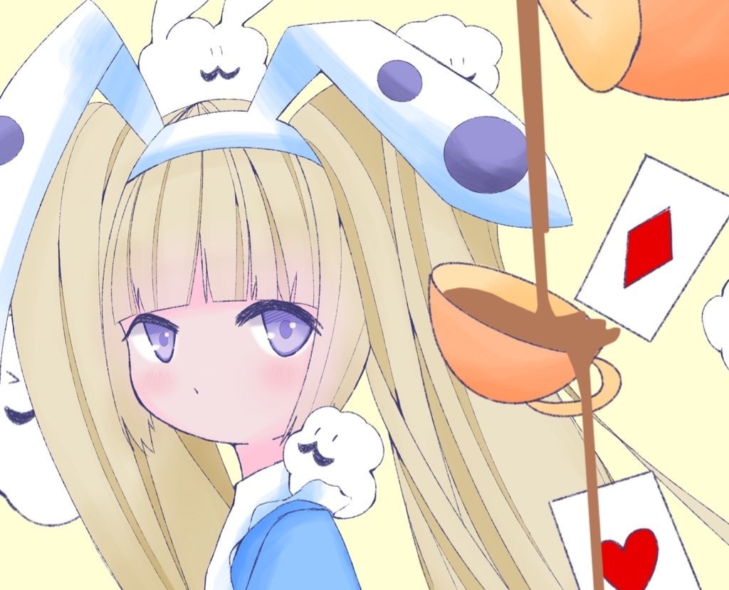 女性向けの可愛いアイコンを描いています この作品は不思議の国のアリスをイメージしました。 イメージ3