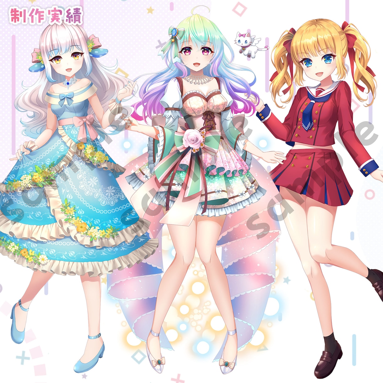 イリアムIRIAM立ち絵キャラクターデザインします 男性OK！VTuberデビューに！テンプレ対応、商用込 イメージ3