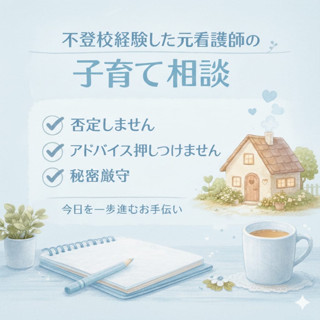 2E、子育て、不登校の悩みに元看護師が寄り添います 5名様限定1000円！4日間可能な限り往復チャット相談 イメージ1