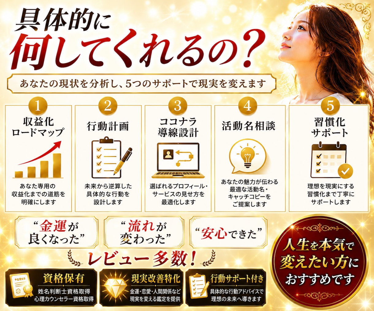 霊感タロットで収入の流れを整えます 迷いを減らし現実を動かしていきます イメージ2