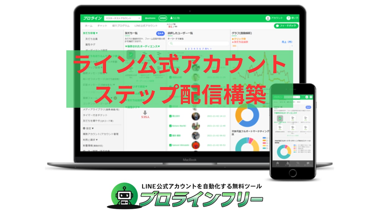 すぐ使えるLINE公式アカウントの構築を行います 自動化につながるプロラインを使ったステップ配信システム イメージ1