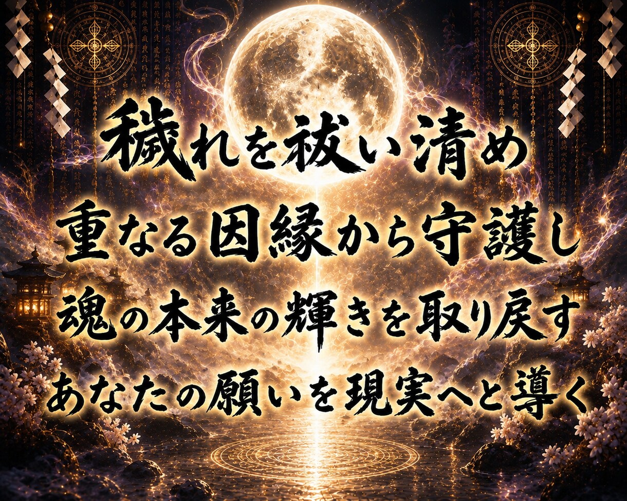 お祓い浄化結界構築祈祷◆氣停滞や因縁、厄祓います 停滞した運命の流れを打ち破り魂を覚醒させ至高の幸運領域へ導く イメージ3