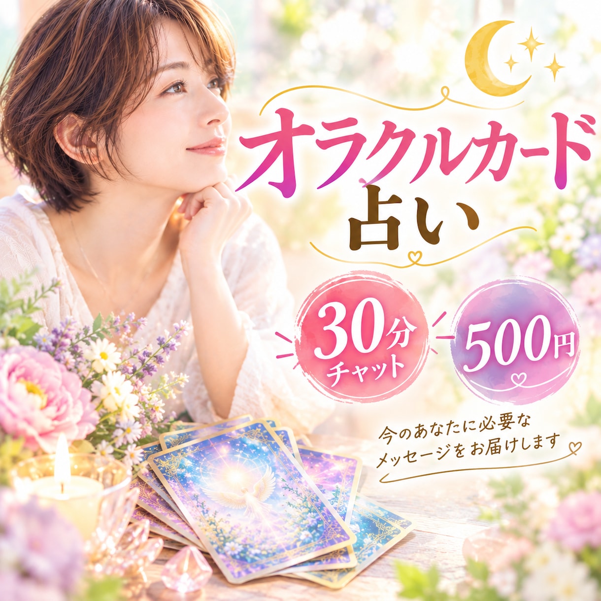 30分チャット鑑定 ♡ LINE感覚でお答えします オラクルカード鑑定♦恋愛・仕事・人間関係・人生相談何でもOK イメージ1