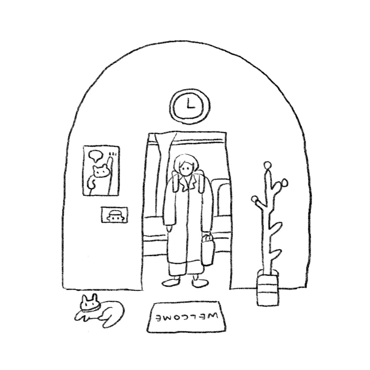 ゆるいイラストお描きします モノクロからカラーまで幅広く対応いたします イメージ4