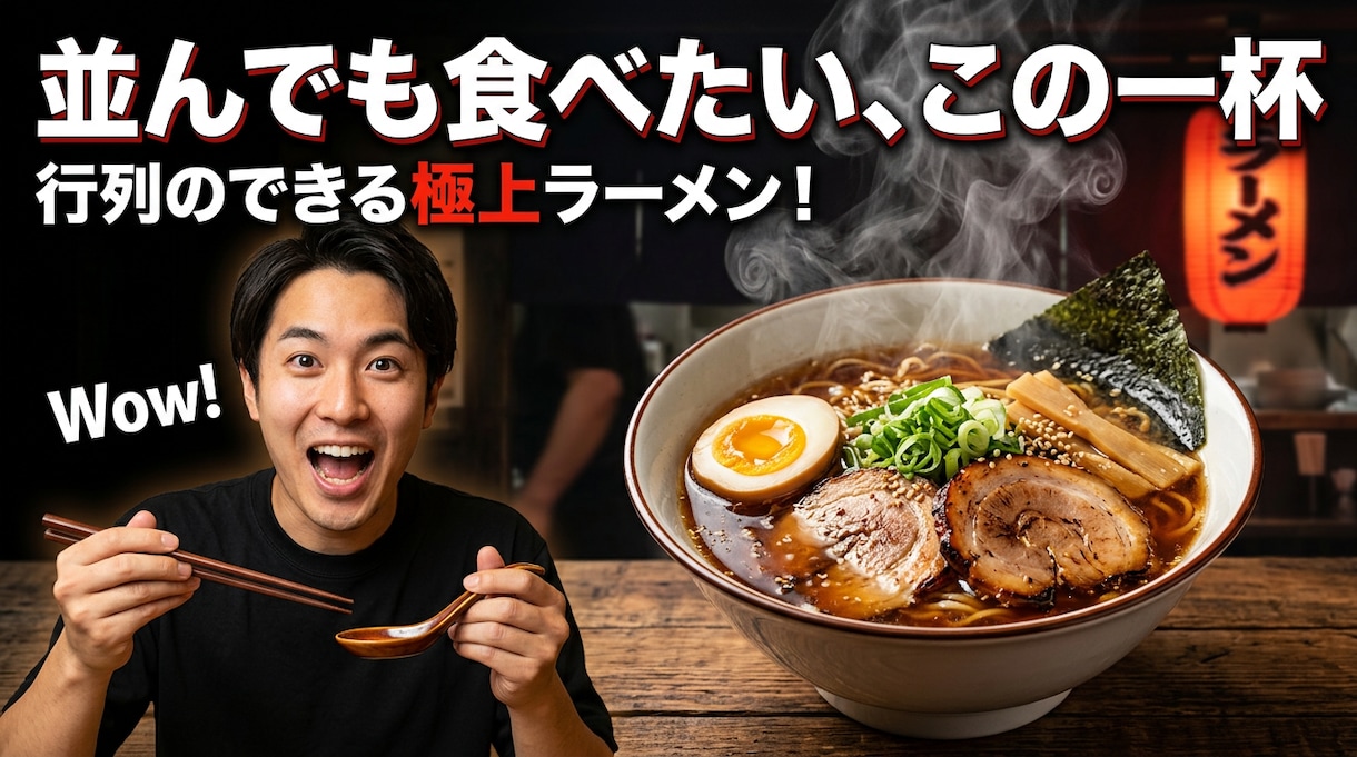 YouTubeサムネイルをグルメ専門で作ります 湯気まで描くシズル加工。飲食店実績ありのプロがCTRを向上！ イメージ2