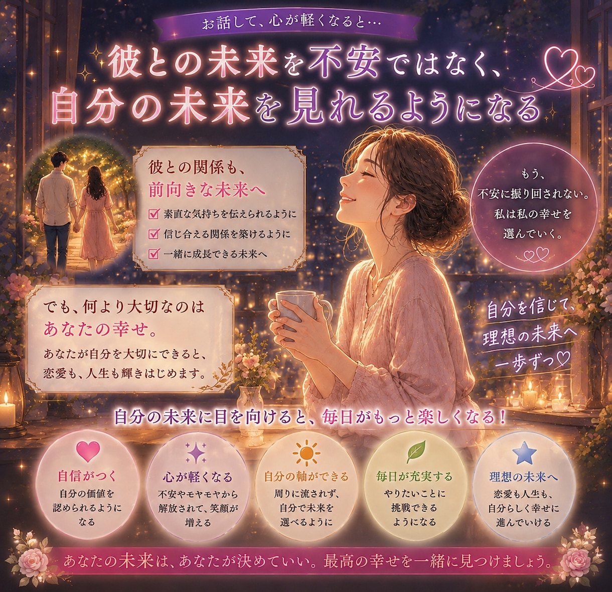相手の気持ちがわからない複雑恋愛のお悩みを伺います 誰にも話せない恋だからこそ安心して話せる秘密の相談先 イメージ5