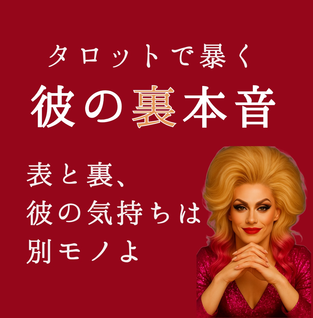 潜在意識と裏本音・彼の気持ちをタロットで見抜きます 彼の本音の表と裏、わからない相手の気持ちをタロットで暴くわよ イメージ1