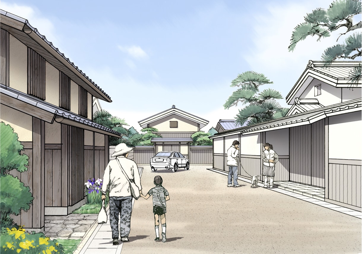 手書きパース。プロポーザルのイメージ図制作します あらゆる画材を使い手書きから３DCGイメージ図を制作します イメージ3