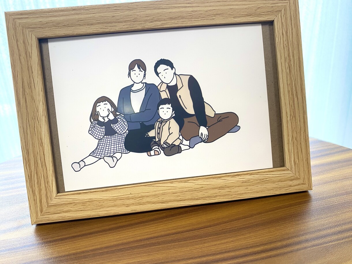 お写真をもとに似顔絵を作成します ご家族やカップルの似顔絵イラストをデジタルで作成します。 イメージ3