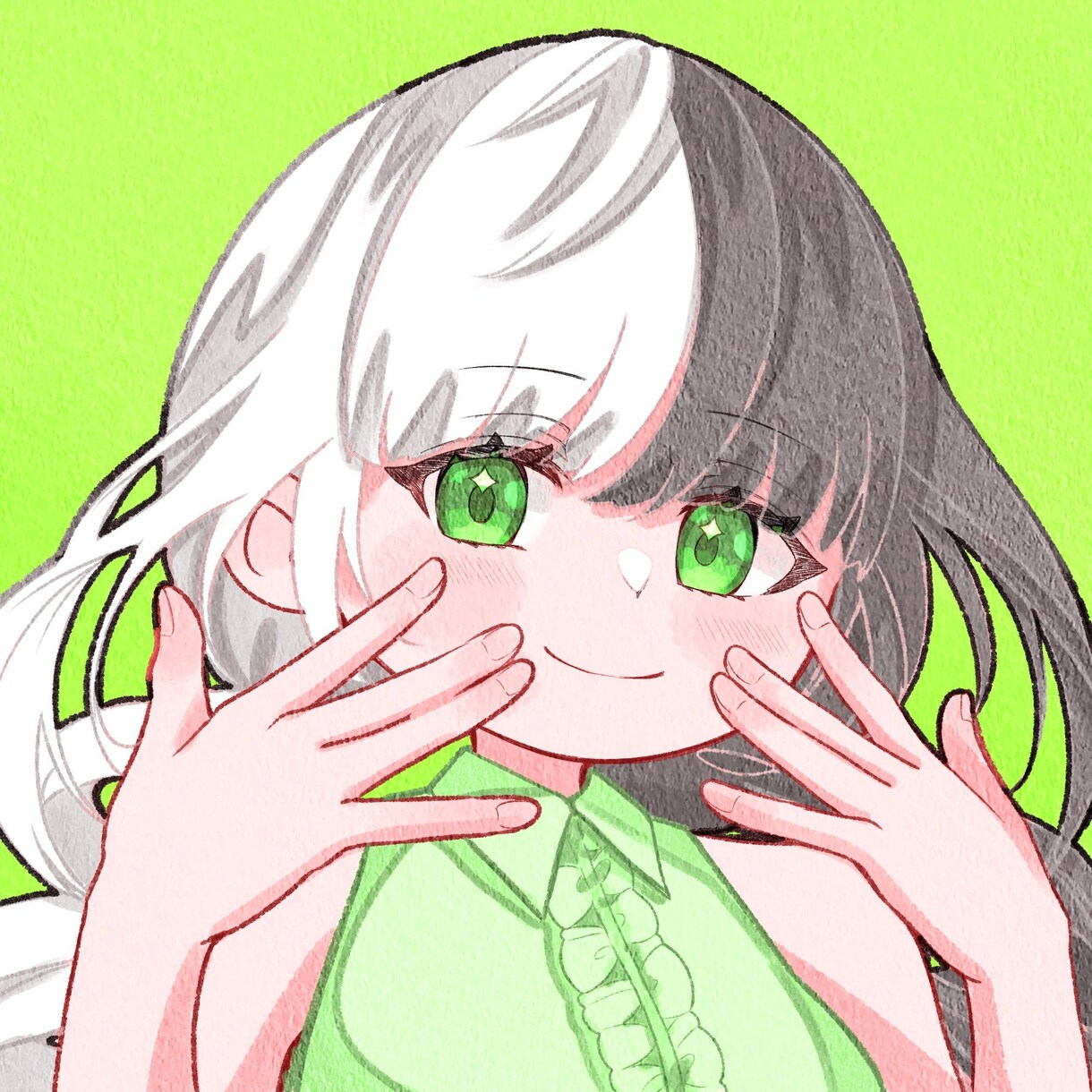 単色背景のかわいいイラスト作成します SNSの顔となるアイコンを描かせていただきます！ イメージ2