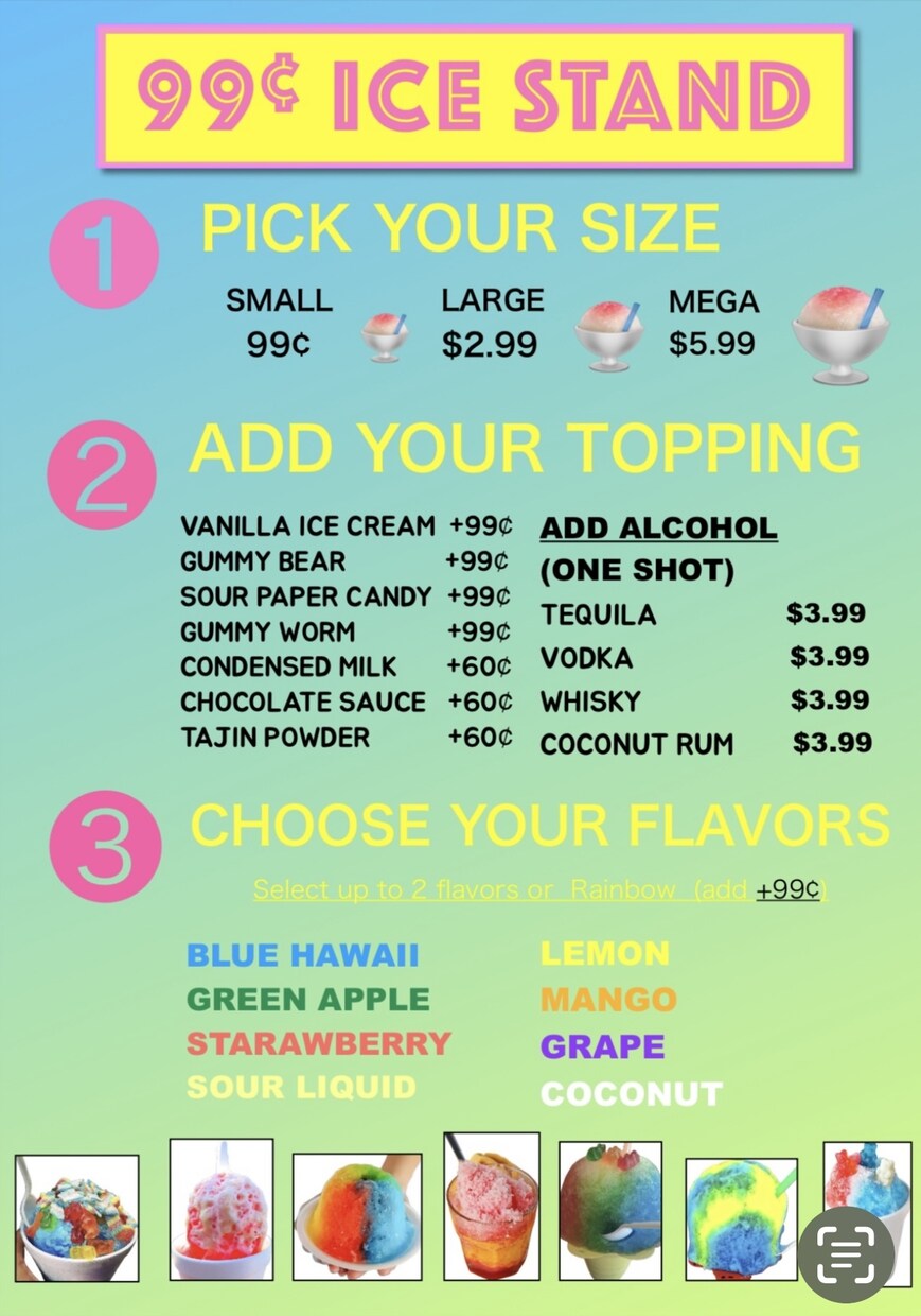 本物のアメリカンなPOPなMENU等作成できます 少人数限定ですが格安でスキルを提供致します。 イメージ1