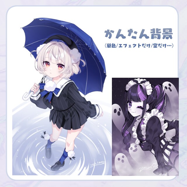 最短1週間♪背景あり1枚絵制作します 観賞用・歌ってみた・グッズ用に！ イメージ4
