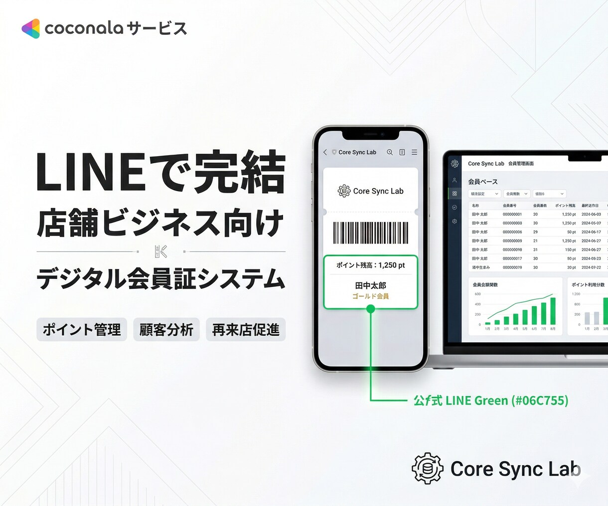 スマホが会員証に！LINEデジタル会員証を作ります プラスチックカードを廃止！LINEで顧客管理と再来店促進 イメージ2