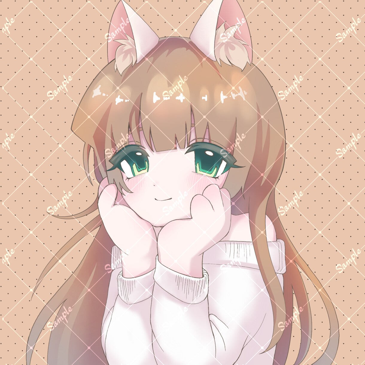 目を引く可愛い女の子を描きます SNS用アイコンを制作いたします♪ イメージ3